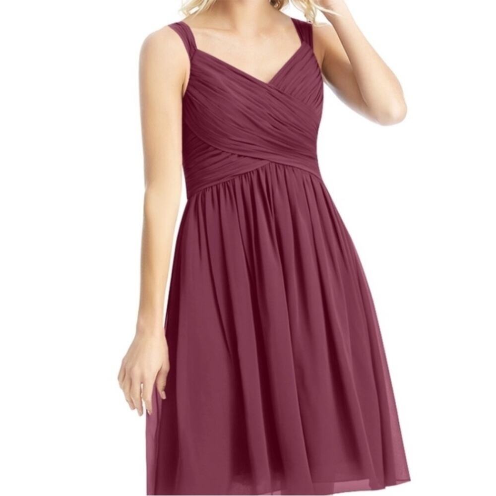 Azazie Women’s Clara Dress Size A12 Color Mulberry Bridesmaid Dress Formal
